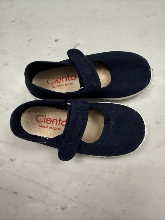 Cienta Other - Cienta Navy Canvas Mary Jane with Hook-and-Loop Strap